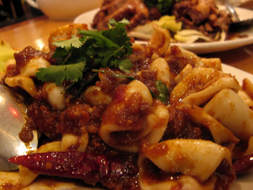 Squid with special sauce