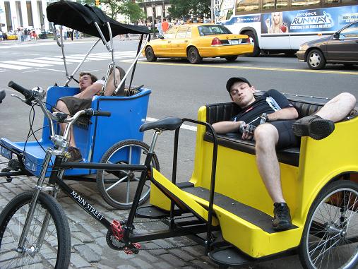 Pedicabbies in repose