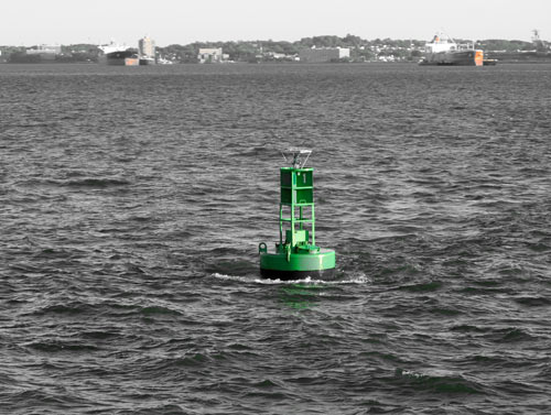 Green buoy