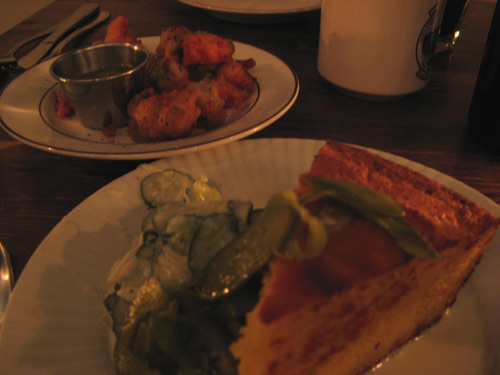Cornbread and okra fritters