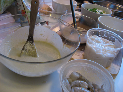 Okonomiyaki setup